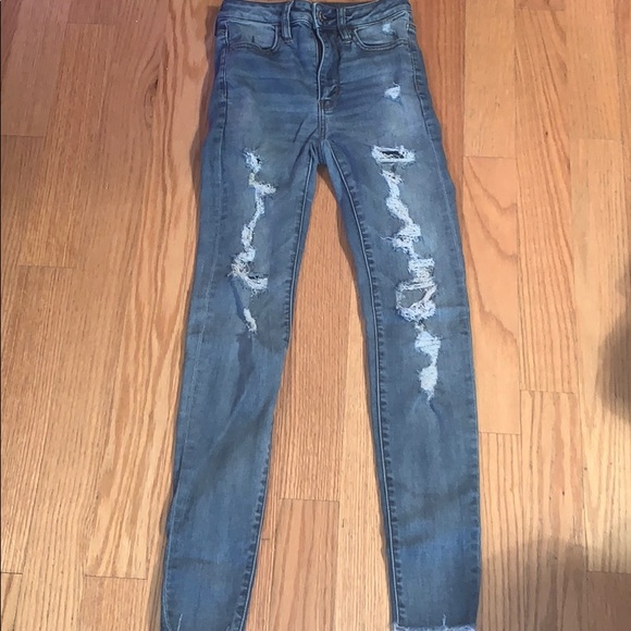 American Eagle Super Hi- Rise Jeggings 00 - Picture 1 of 7